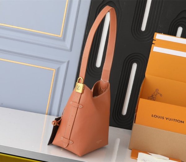 Replica Louis Vuitton Low Key PM Hobo In Cognac Brown - Image 3