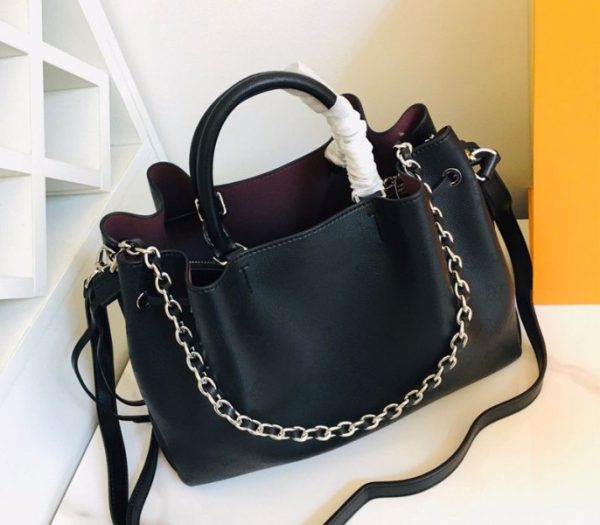 Replica Louis Vuitton Mahina Bella Tote In Black - Image 5