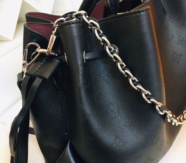 Replica Louis Vuitton Mahina Bella Tote In Black - Image 9
