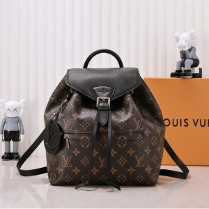 Replica Louis Vuitton Monogram Canvas Montsouris PM Backpack In Black