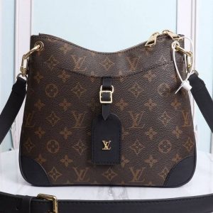Replica Louis Vuitton Monogram Canvas Odeon PM Bag In Black