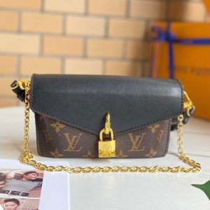 Replica Louis Vuitton Monogram Canvas Padlock On Strap Bag In Black