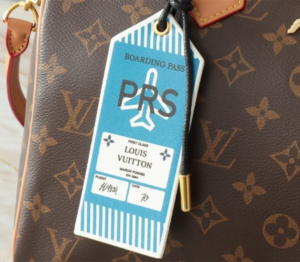 Replica Louis Vuitton Monogram Canvas Soft Speedy 30 Crafty Handbag In Red - Image 5