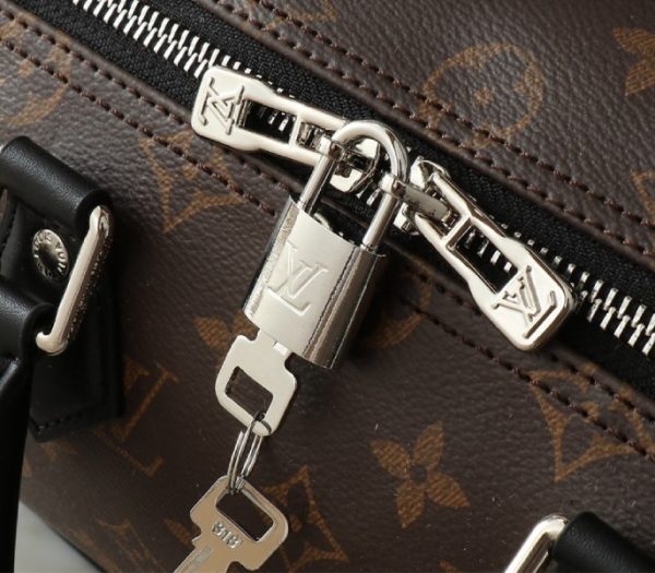 Replica Louis Vuitton Monogram Canvas Soft Speedy 30 Dark Handbag In Black - Image 5