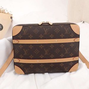 Replica Louis Vuitton Monogram Canvas Soft Trunk Messenger PM Bag