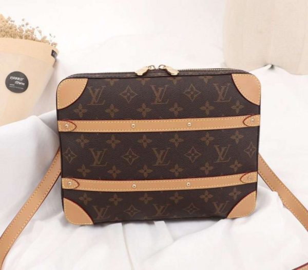 Replica Louis Vuitton Monogram Canvas Soft Trunk Messenger PM Bag