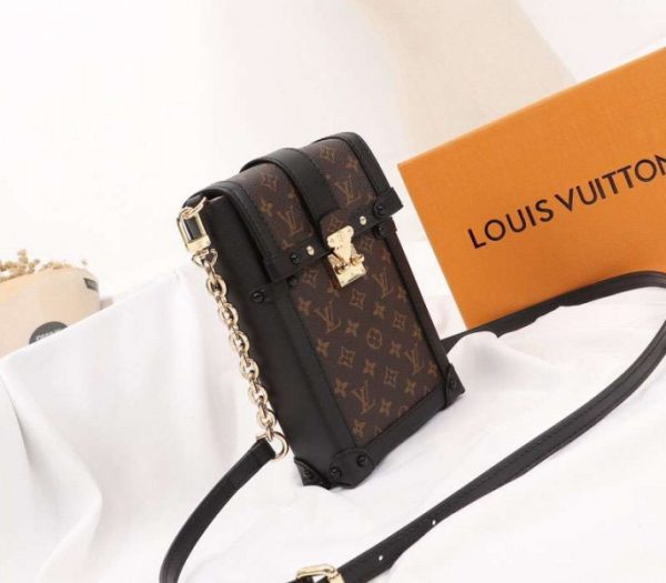 Replica Louis Vuitton Monogram Canvas Vertical Trunk Pochette - Image 2
