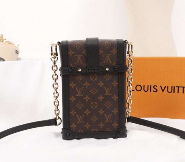 Replica Louis Vuitton Monogram Canvas Vertical Trunk Pochette - Image 3