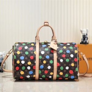 Replica Louis Vuitton X YK Monogram Canvas Keepall Bandouliere 45 Travel Bag
