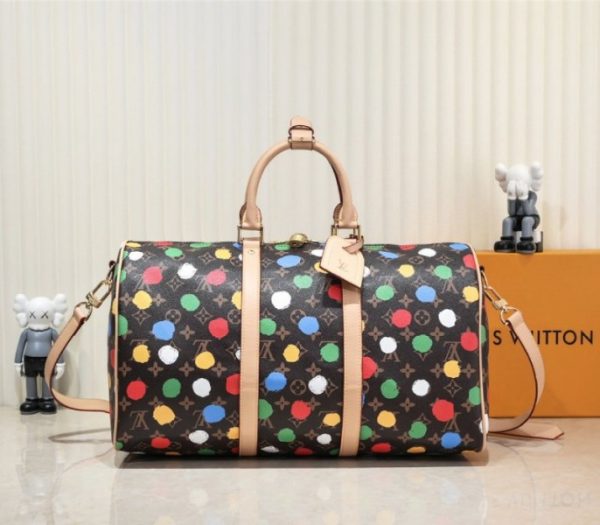 Replica Louis Vuitton X YK Monogram Canvas Keepall Bandouliere 45 Travel Bag