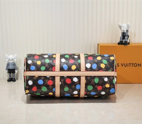 Replica Louis Vuitton X YK Monogram Canvas Keepall Bandouliere 45 Travel Bag - Image 4