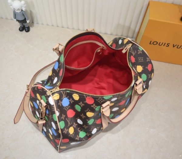 Replica Louis Vuitton X YK Monogram Canvas Keepall Bandouliere 45 Travel Bag - Image 5