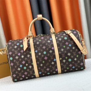 Replica Louis Vuitton Monogram Craggy Keepall Travel 50 Bag In Chocolate