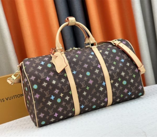 Replica Louis Vuitton Monogram Craggy Keepall Travel 50 Bag In Chocolate - Image 2