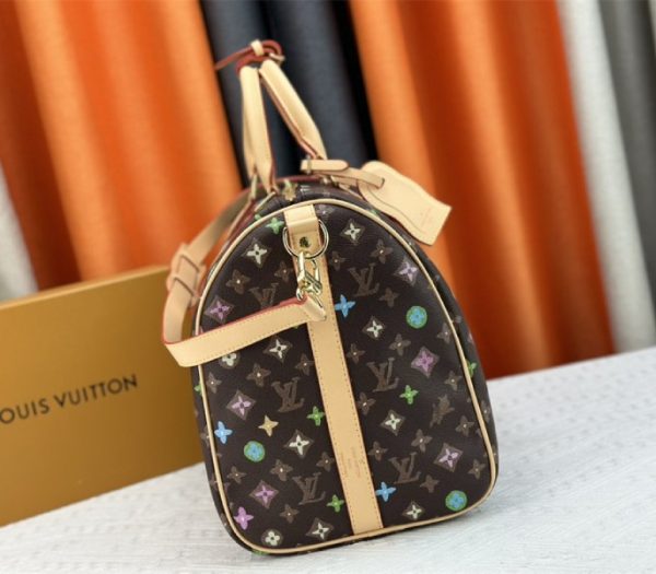 Replica Louis Vuitton Monogram Craggy Keepall Travel 50 Bag In Chocolate - Image 4