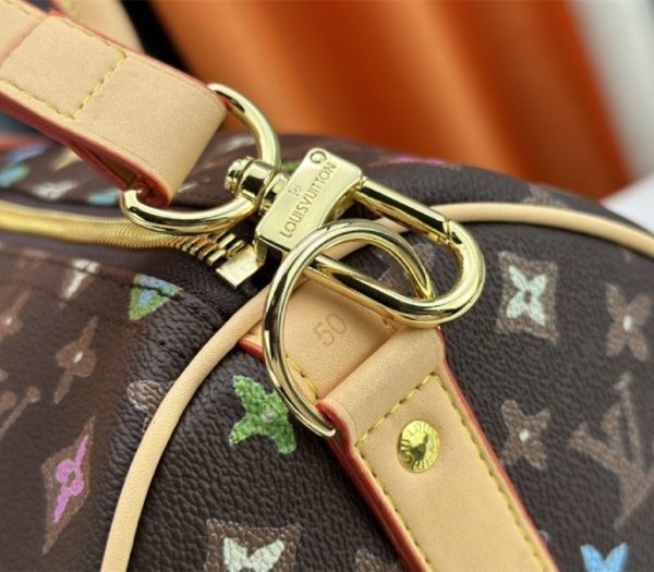 Replica Louis Vuitton Monogram Craggy Keepall Travel 50 Bag In Chocolate - Image 9