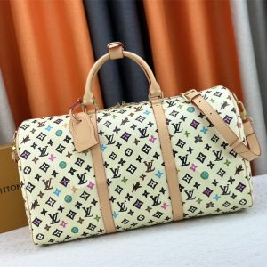 Replica Louis Vuitton Monogram Craggy Keepall Travel 50 Bag In Vanilla