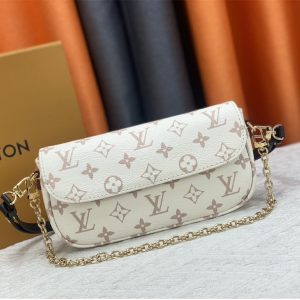 Replica Louis Vuitton Monogram Dune Canvas Ivy Wallet With Chain And Strap