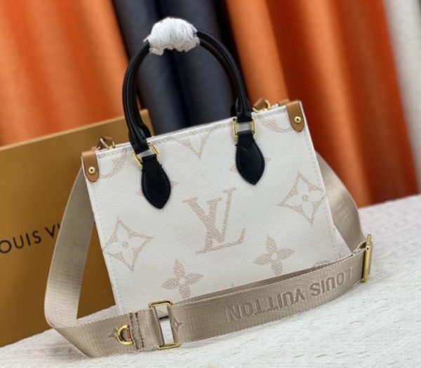 Replica Louis Vuitton Monogram Dune Canvas Onthego PM Tote - Image 3