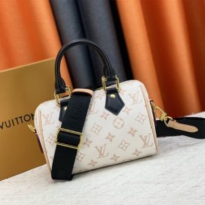 Replica Louis Vuitton Monogram Dune Canvas Speedy 20 Handbag With Jacquard Strap