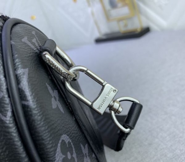 Replica Louis Vuitton Monogram Eclipse Canvas Keepall Bandouliere 25 Travel Bag - Image 8