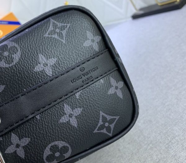 Replica Louis Vuitton Monogram Eclipse Canvas Keepall Bandouliere 25 Travel Bag - Image 9