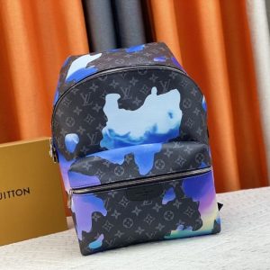 Replica Louis Vuitton Monogram Eclipse Discovery Backpack In Blue Sunrise