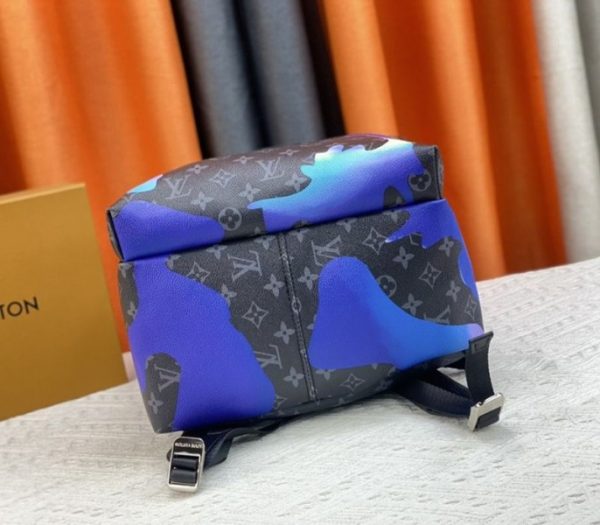 Replica Louis Vuitton Monogram Eclipse Discovery Backpack In Blue Sunrise - Image 5