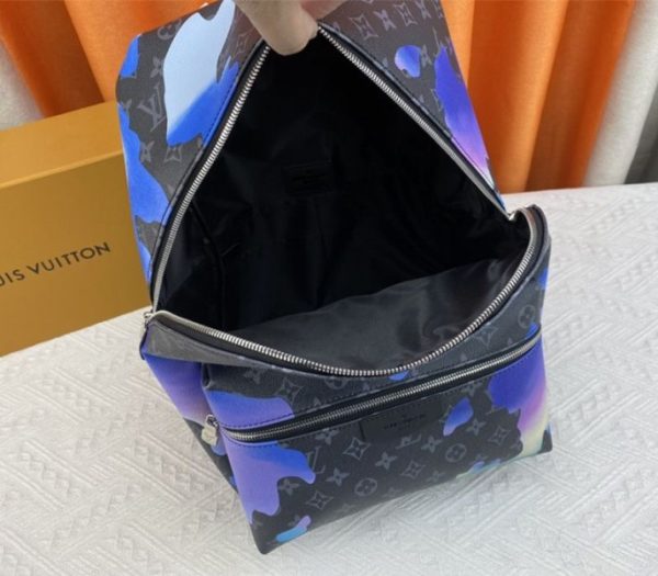 Replica Louis Vuitton Monogram Eclipse Discovery Backpack In Blue Sunrise - Image 6