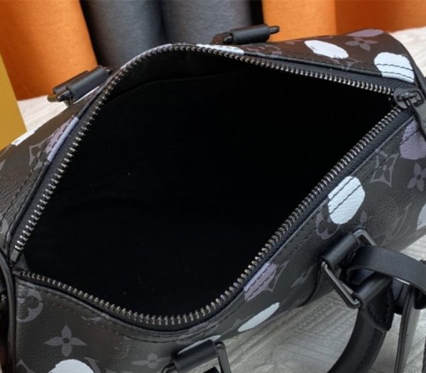 Replica Louis Vuitton X YK Monogram Eclipse Keepall 25 Bandouliere Travel Bag - Image 6
