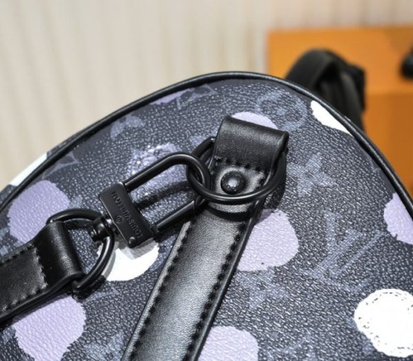 Replica Louis Vuitton X YK Monogram Eclipse Keepall 45 Bandouliere Travel Bag - Image 8