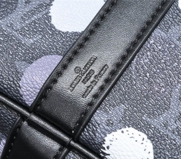 Replica Louis Vuitton X YK Monogram Eclipse Keepall 45 Bandouliere Travel Bag - Image 9
