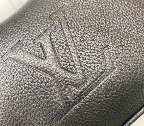 Replica Louis Vuitton Monogram Empreinte Leather Bagatelle Mini Hobo In Black - Image 7
