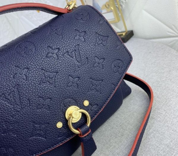 Replica Louis Vuitton Monogram Empreinte Leather Blanche BB Handbag In Navy Blue - Image 3