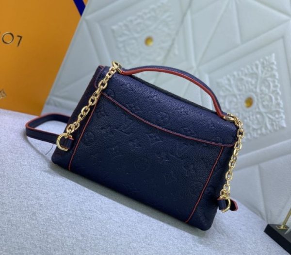 Replica Louis Vuitton Monogram Empreinte Leather Blanche BB Handbag In Navy Blue - Image 4