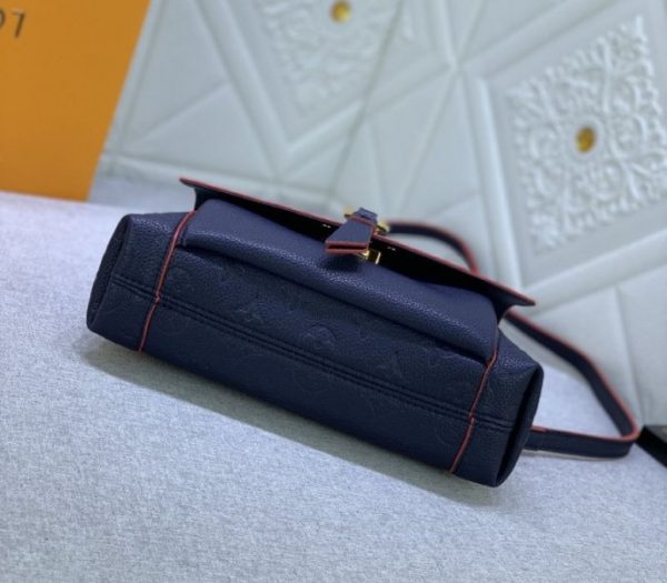 Replica Louis Vuitton Monogram Empreinte Leather Blanche BB Handbag In Navy Blue - Image 5