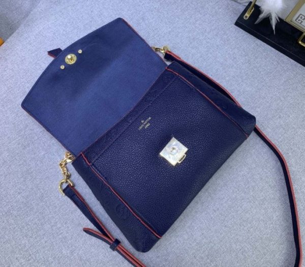 Replica Louis Vuitton Monogram Empreinte Leather Blanche BB Handbag In Navy Blue - Image 6