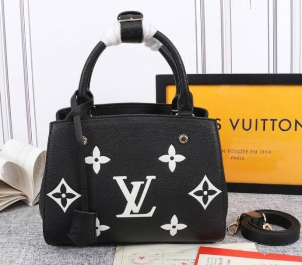 Replica Louis Vuitton Monogram Empreinte Montaigne BB In Black