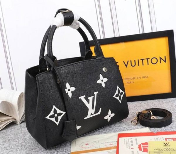 Replica Louis Vuitton Monogram Empreinte Montaigne BB In Black - Image 2