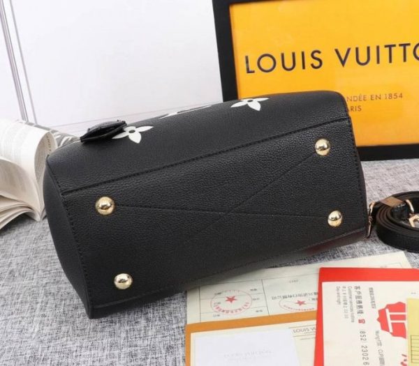 Replica Louis Vuitton Monogram Empreinte Montaigne BB In Black - Image 4