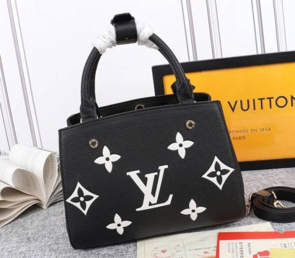 Replica Louis Vuitton Monogram Empreinte Montaigne BB In Black - Image 3