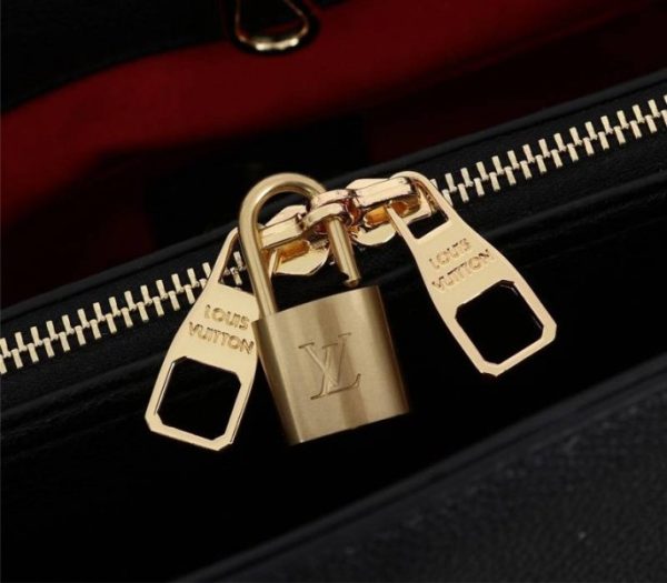 Replica Louis Vuitton Monogram Empreinte Montaigne BB In Black - Image 9