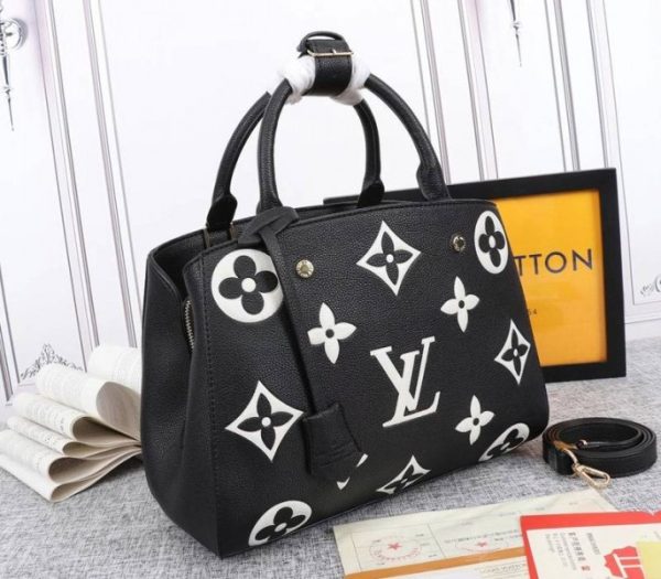 Replica Louis Vuitton Monogram Empreinte Montaigne MM In Black - Image 2