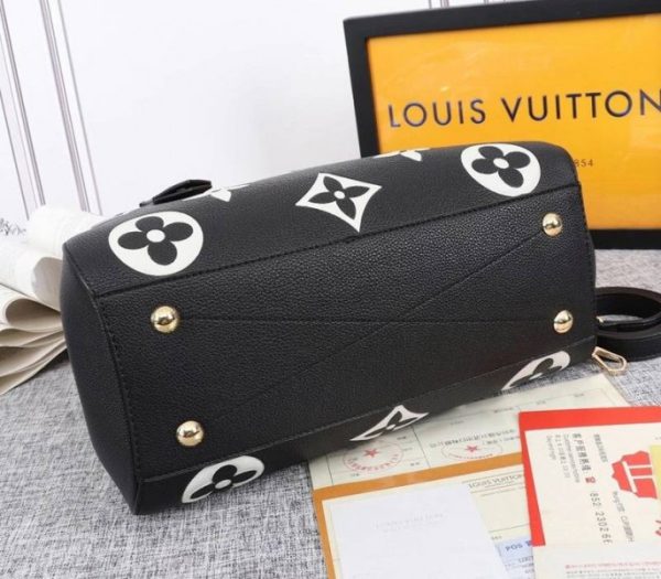 Replica Louis Vuitton Monogram Empreinte Montaigne MM In Black - Image 4