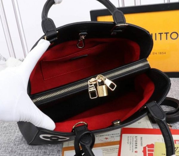 Replica Louis Vuitton Monogram Empreinte Montaigne MM In Black - Image 5
