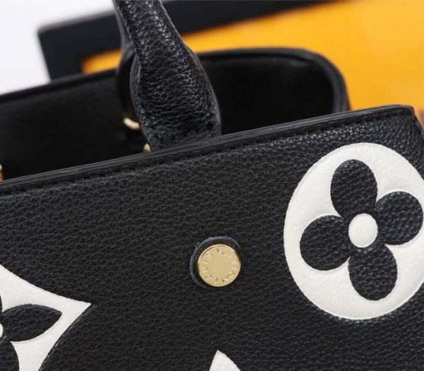 Replica Louis Vuitton Monogram Empreinte Montaigne MM In Black - Image 8