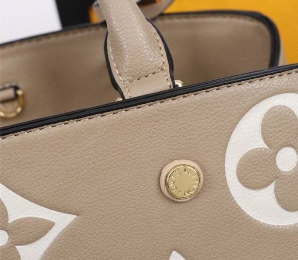 Replica Louis Vuitton Monogram Empreinte Montaigne MM In Tourterelle Gray - Image 8