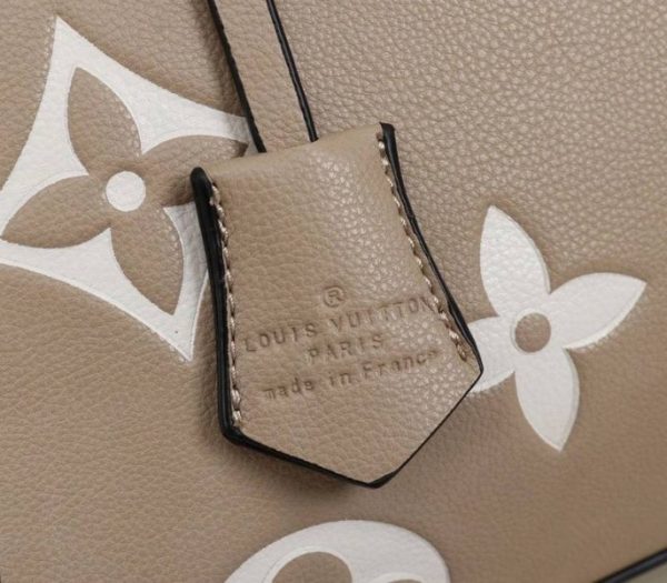 Replica Louis Vuitton Monogram Empreinte Montaigne MM In Tourterelle Gray - Image 9