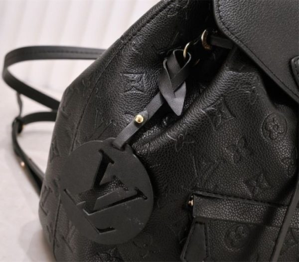 Replica Louis Vuitton Monogram Empreinte Leather Montsouris PM Backpack In Black - Image 8