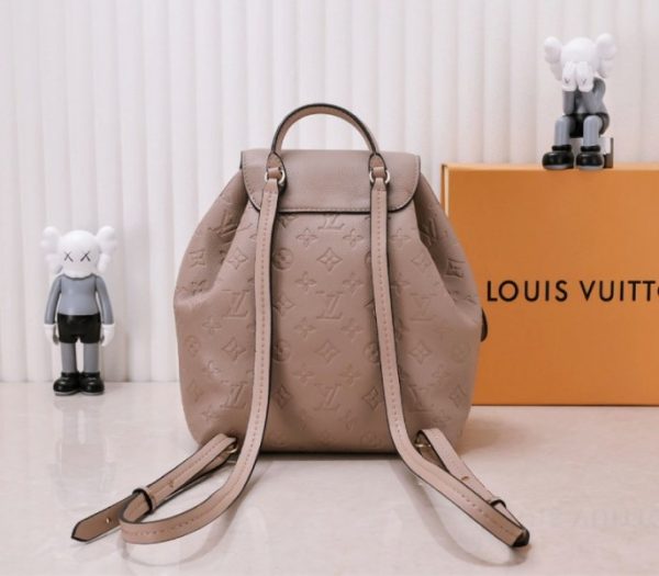 Replica Louis Vuitton Monogram Empreinte Leather Montsouris PM Backpack In Tourterelle Gray - Image 2